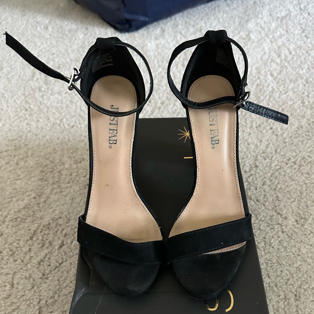 Steve Madden Black Ankle Strap Heels